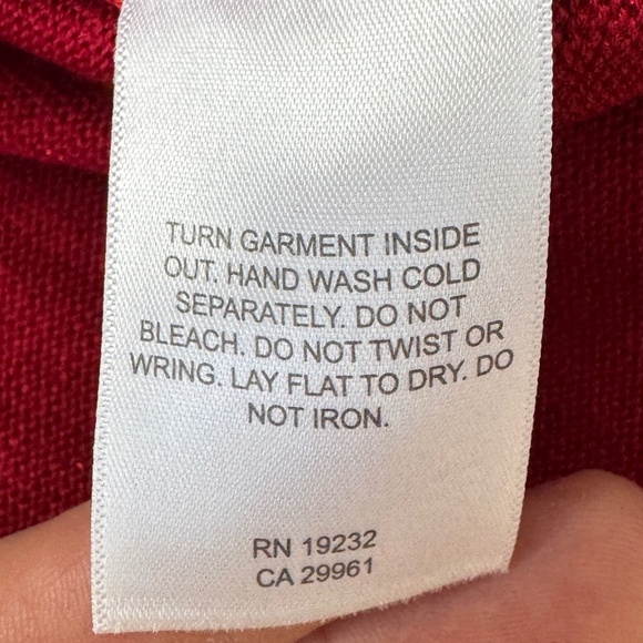 Alfred Dunner Women's Vintage 3/4 Sleeve Faux Wrap Top Metallic Red Size Large - Picture 8 of 13